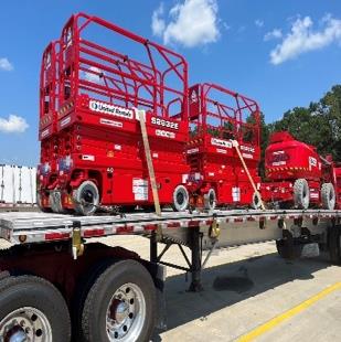 Flatbed, heavy machinery